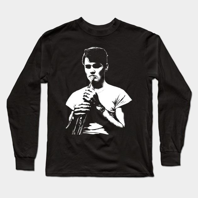 Chet Baker - The thinker Long Sleeve T-Shirt by PiedPiper